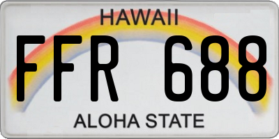 HI license plate FFR688