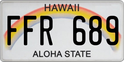 HI license plate FFR689