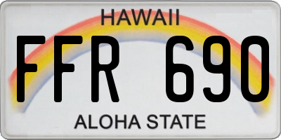 HI license plate FFR690