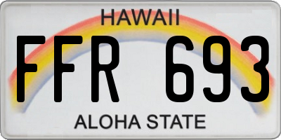 HI license plate FFR693