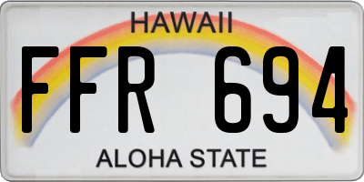 HI license plate FFR694
