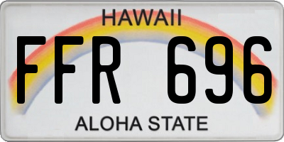 HI license plate FFR696