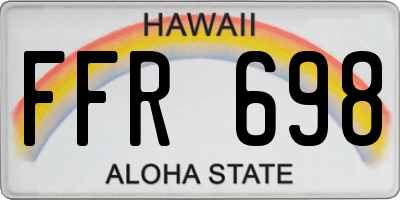 HI license plate FFR698