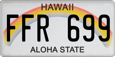 HI license plate FFR699