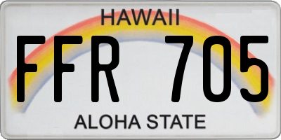 HI license plate FFR705