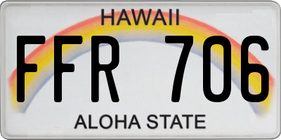 HI license plate FFR706