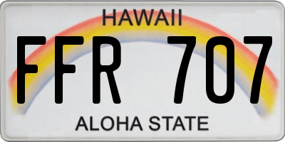 HI license plate FFR707