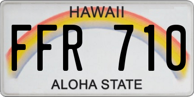 HI license plate FFR710