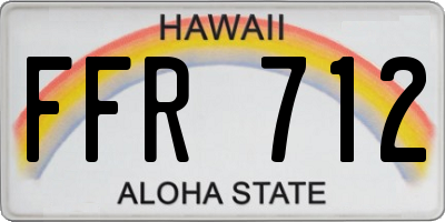 HI license plate FFR712