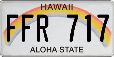 HI license plate FFR717