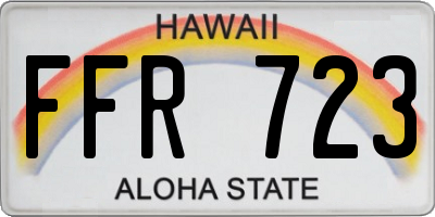 HI license plate FFR723