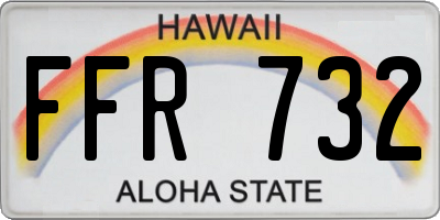 HI license plate FFR732