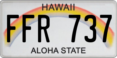 HI license plate FFR737