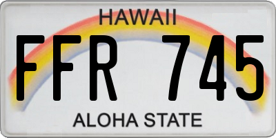 HI license plate FFR745