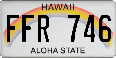 HI license plate FFR746