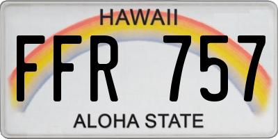 HI license plate FFR757