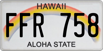 HI license plate FFR758
