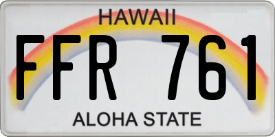 HI license plate FFR761