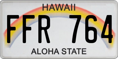 HI license plate FFR764