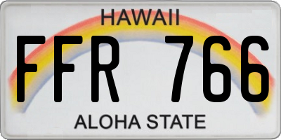 HI license plate FFR766