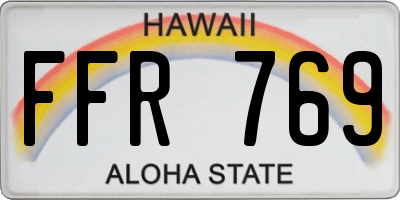 HI license plate FFR769