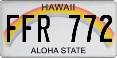 HI license plate FFR772