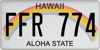 HI license plate FFR774