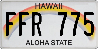 HI license plate FFR775