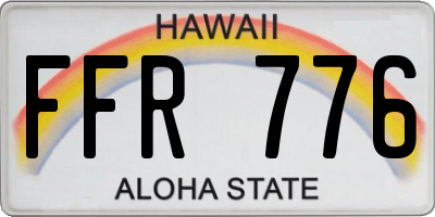 HI license plate FFR776