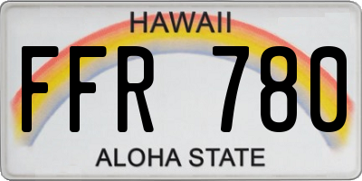 HI license plate FFR780