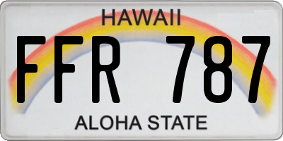 HI license plate FFR787