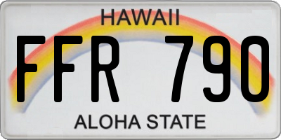 HI license plate FFR790
