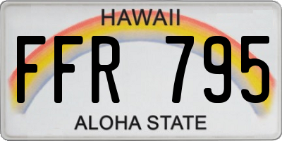 HI license plate FFR795