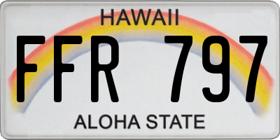 HI license plate FFR797