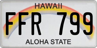 HI license plate FFR799