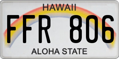 HI license plate FFR806