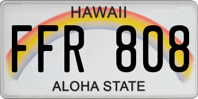 HI license plate FFR808