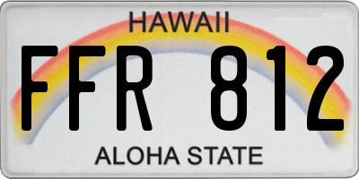 HI license plate FFR812