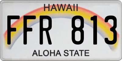 HI license plate FFR813