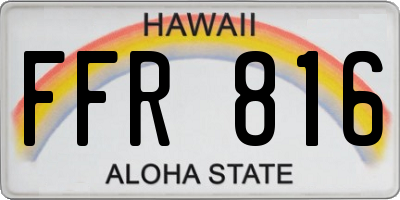 HI license plate FFR816
