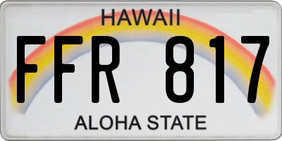 HI license plate FFR817