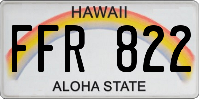 HI license plate FFR822
