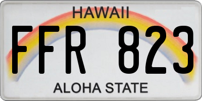 HI license plate FFR823