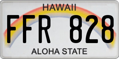HI license plate FFR828