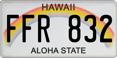 HI license plate FFR832