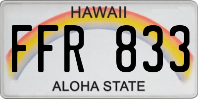 HI license plate FFR833