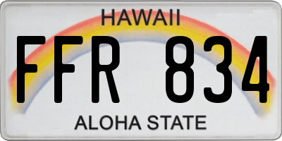 HI license plate FFR834