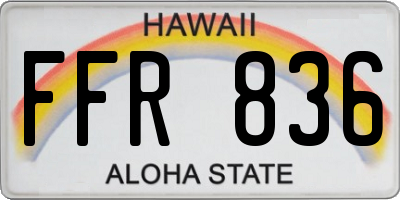 HI license plate FFR836