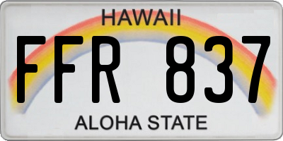 HI license plate FFR837