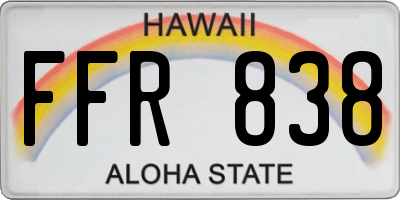 HI license plate FFR838
